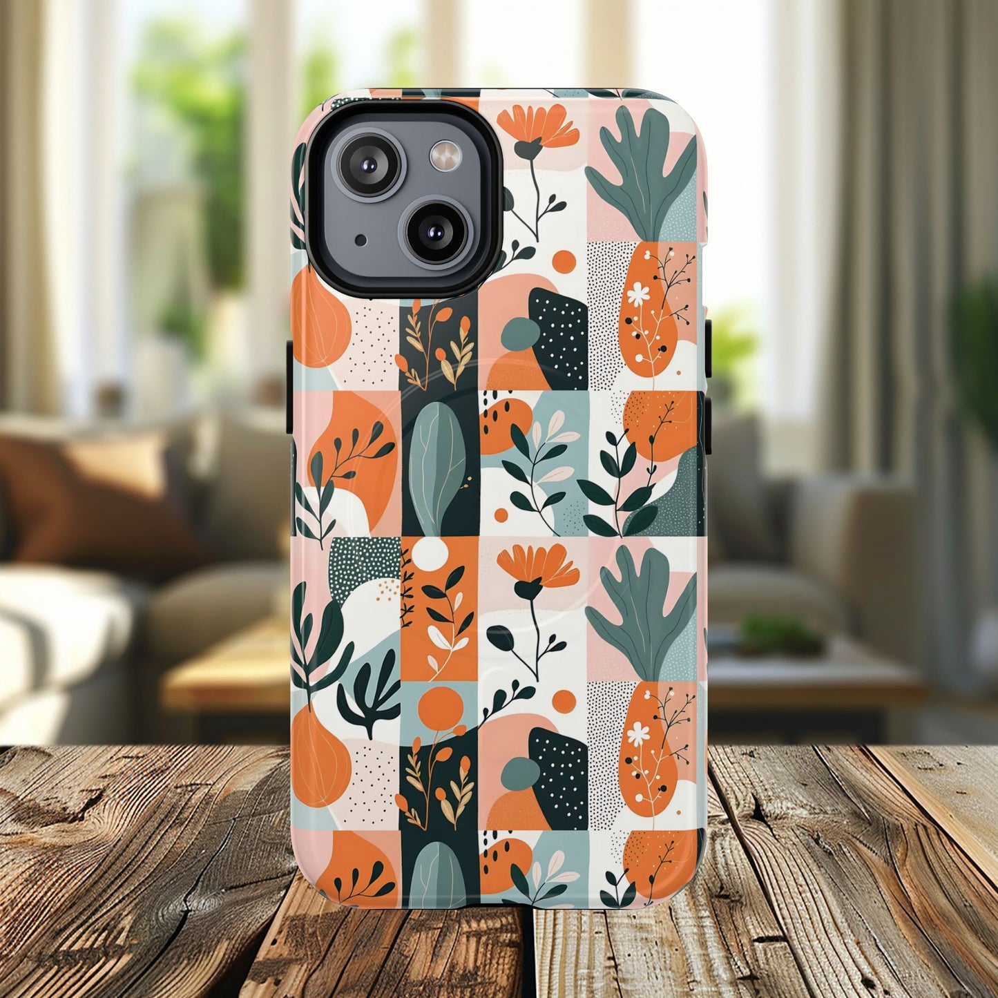 Botanical Bliss Tough Magnetic Phone Case, Durable Phone Cover, Gift for Her, Stylish Tech Accessory, Fall Vibes, Trendy Mobile Case
