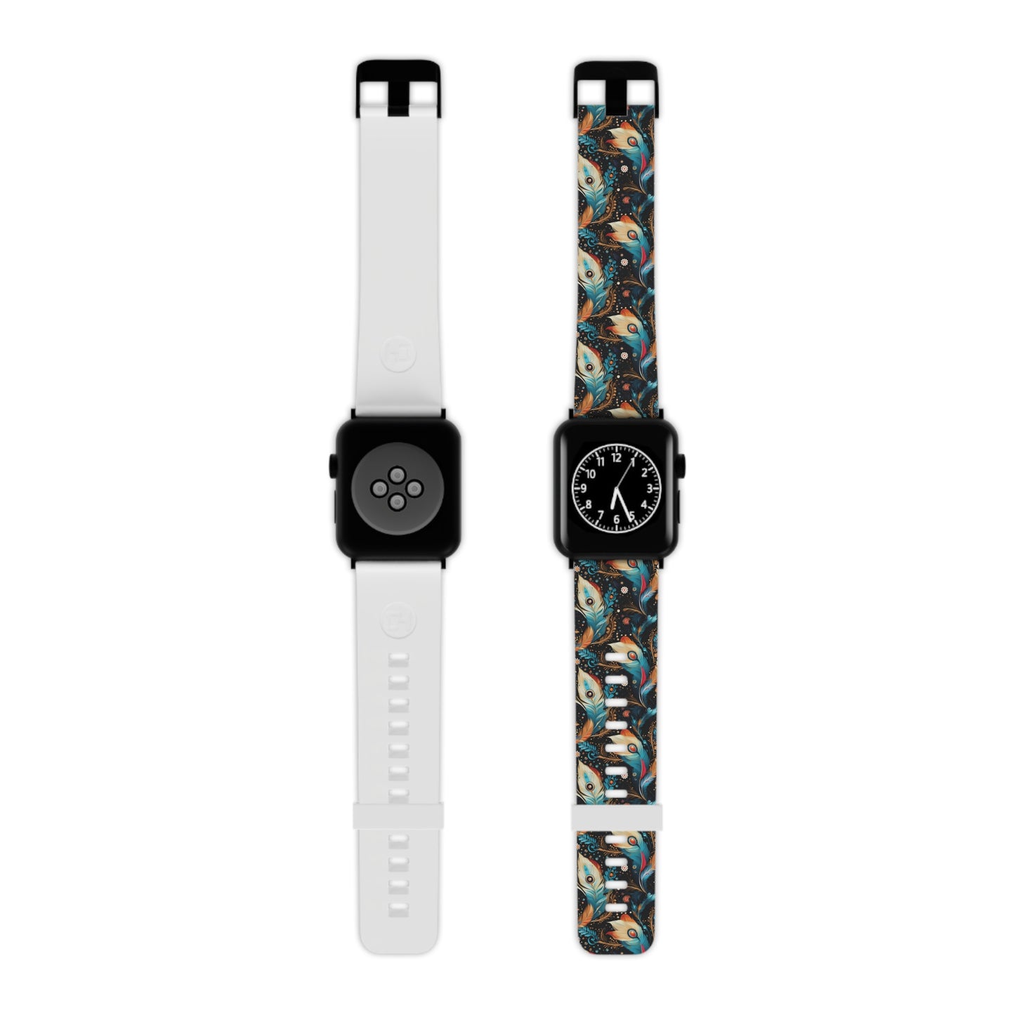 Ethereal Feathers Vibrant Apple Watch Band - Stylish & Comfortable.