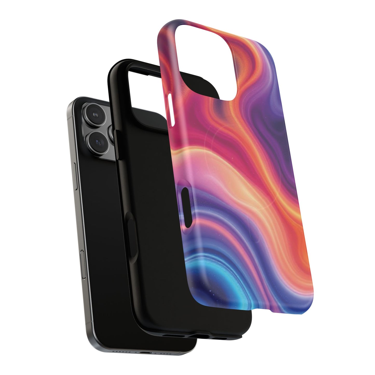 Cosmic Lava Flow Colorful Abstract iPhone Case , Tough Magnetic Protection, Stylish Accessories, Gift for Tech iPhone Lovers, Vibrant Mobile Covers