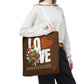 LOVE Always Brown Tote Bag.