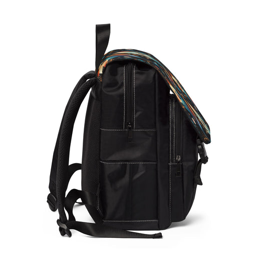 Ethereal Feathers Unisex Casual Shoulder Backpack