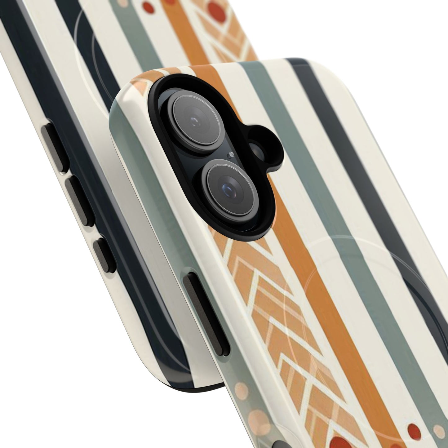 Terracotta Trails Tough Magnetic iPhone Cases for Everyday Use, Floral Patterned Stability Case, Gift for Her, Durable iPhone Accessory.