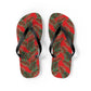 Red Tropical Bliss Flip Flops