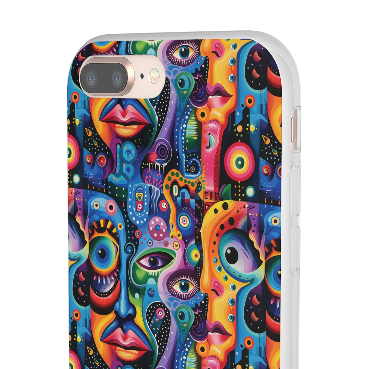 Psychedelic Visions Flexi iPhone and Samsung Case - Colorful Abstract Design.