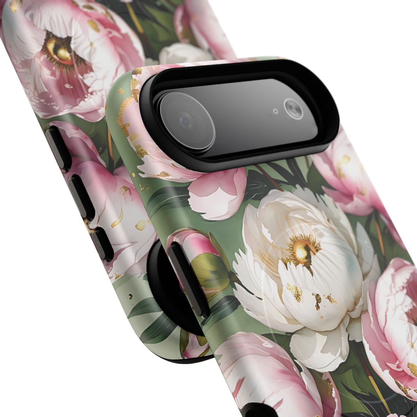 Floral Peonies Tough Magnetic Phone Cases, Durable Floral Phone Cover, Chic Flower Case, Stylish Phone Protector, Gift for Her