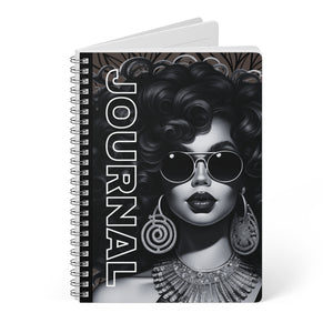 Stylish Wirobound Softcover Notebook | A5 Journal, Creative Writing, Sketchbook, Gift for Her, Inspirational Quotes