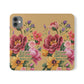 Floral Scripture Flip Case — "Let Your Light Shine" Wallet Phone Cover (Matthew 5:16)