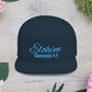 Teal Embroidery 'ELOHIM, GENESIS 1:1' Flat Bill Snapback Hat, Stylish Cap for Everyday Wear, Church Events, Gift for Him/Her, Streetwear Accessory, Casual Fashion