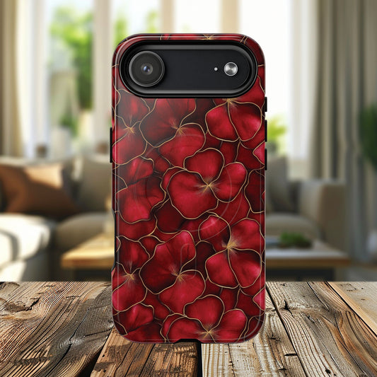 Velvet Petal Noir Tough iPhone Magnetic Case, iPhone Cover, Stylish Accessories, Gift for Her, Gift for Mother's, Floral Design, Protective iPhone Case