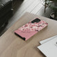 Personalized Cherry Blossom Tough Phone Case — Pink Floral Protective Case for Samsung & Google