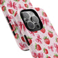Strawberry Blush Coquette Magnetic Tough iPhone Cases - Funky Fruit Cases, Floral iPhone Cover, Trendy Gifts, iPhone Accessories, Strawberry Lover