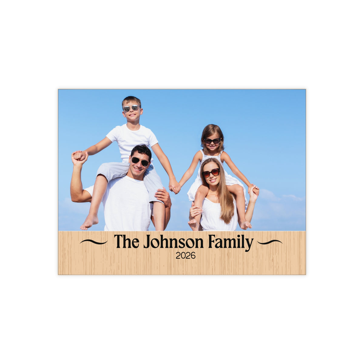 Ceramic Photo Tile — Personalized Family Name & Year Keepsake