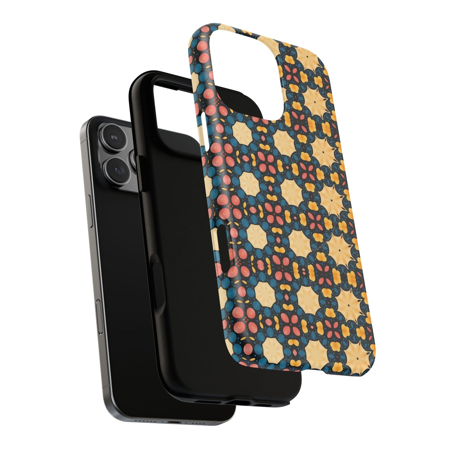 Celestial Spice Tiling Colorful Tough Magnetic iPhone Case, Unique iPhone Cover, Artistic Mobile Shell, Durable Design Accessory, Trendy Gift Idea, MagSafe® iPhone Case.