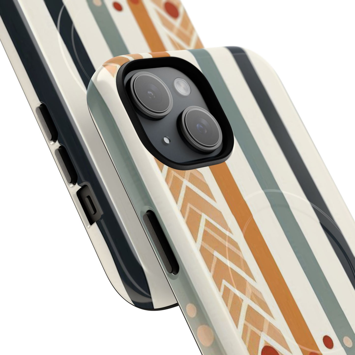 Terracotta Trails Tough Magnetic iPhone Cases for Everyday Use, Floral Patterned Stability Case, Gift for Her, Durable iPhone Accessory.