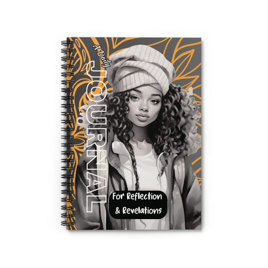 Stylish Spiral Journal for Reflection & Revelations, Writing Journal, Gift for Teens, Creative Notebook, Inspirational Journal