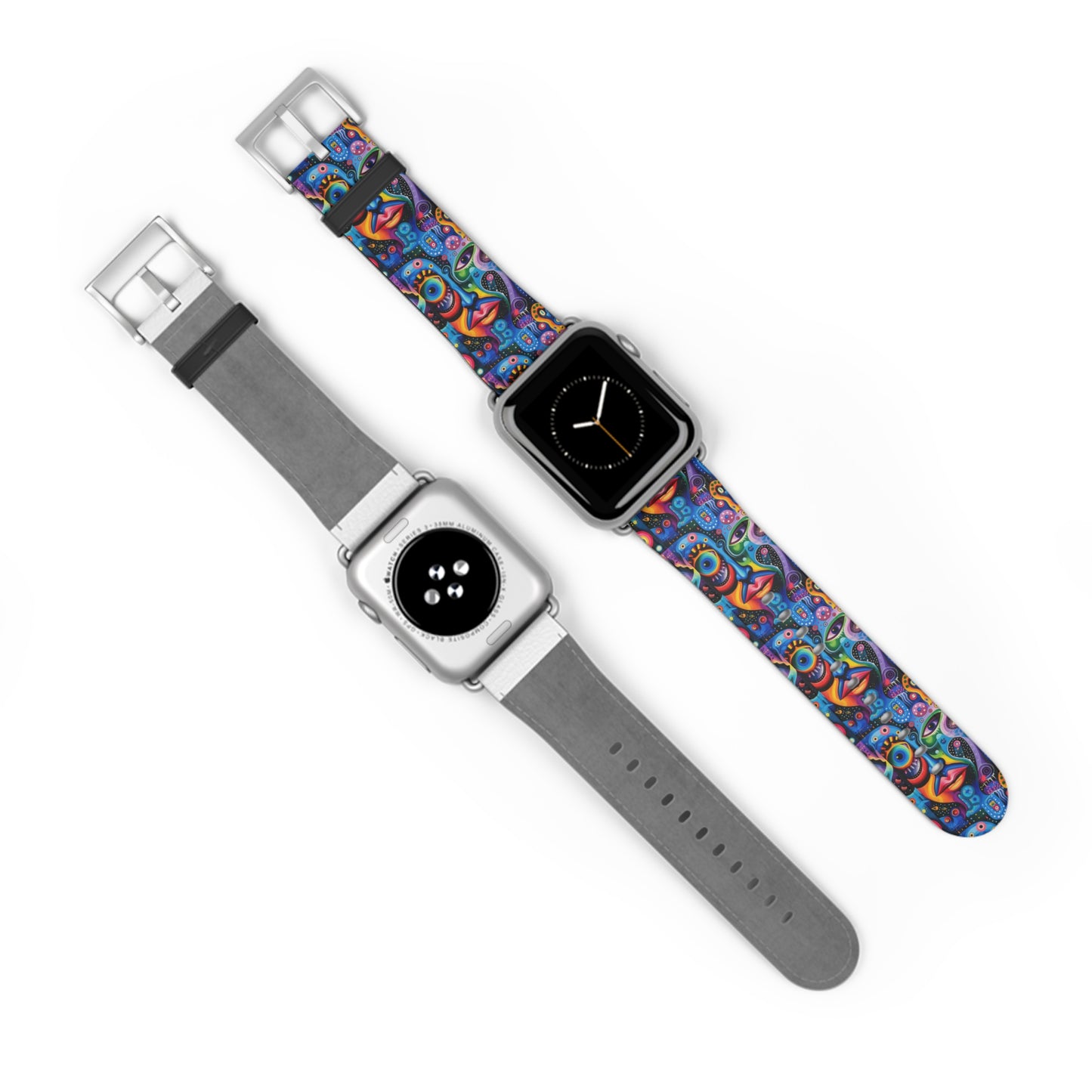 Psychedelic Visions Colorful Artistic Watch Band - Vibrant Design for Unique Style.