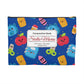 Personalized Blue Kawaii Composition Book Inspired Accessory Pouch, Kids School Supplies, Classroom Organizer, Teacher Gift, Fun Stationery Case, Back to School