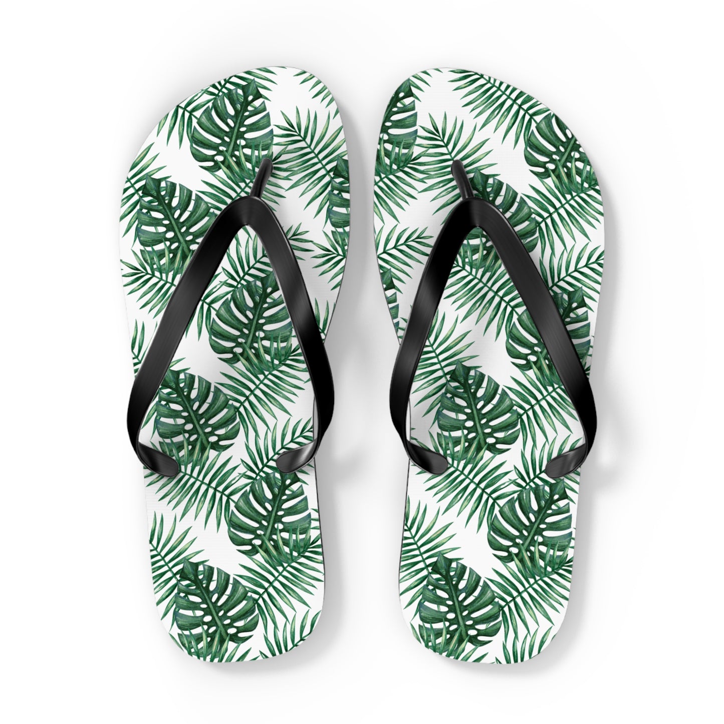 White Tropical Bliss Flip Flops