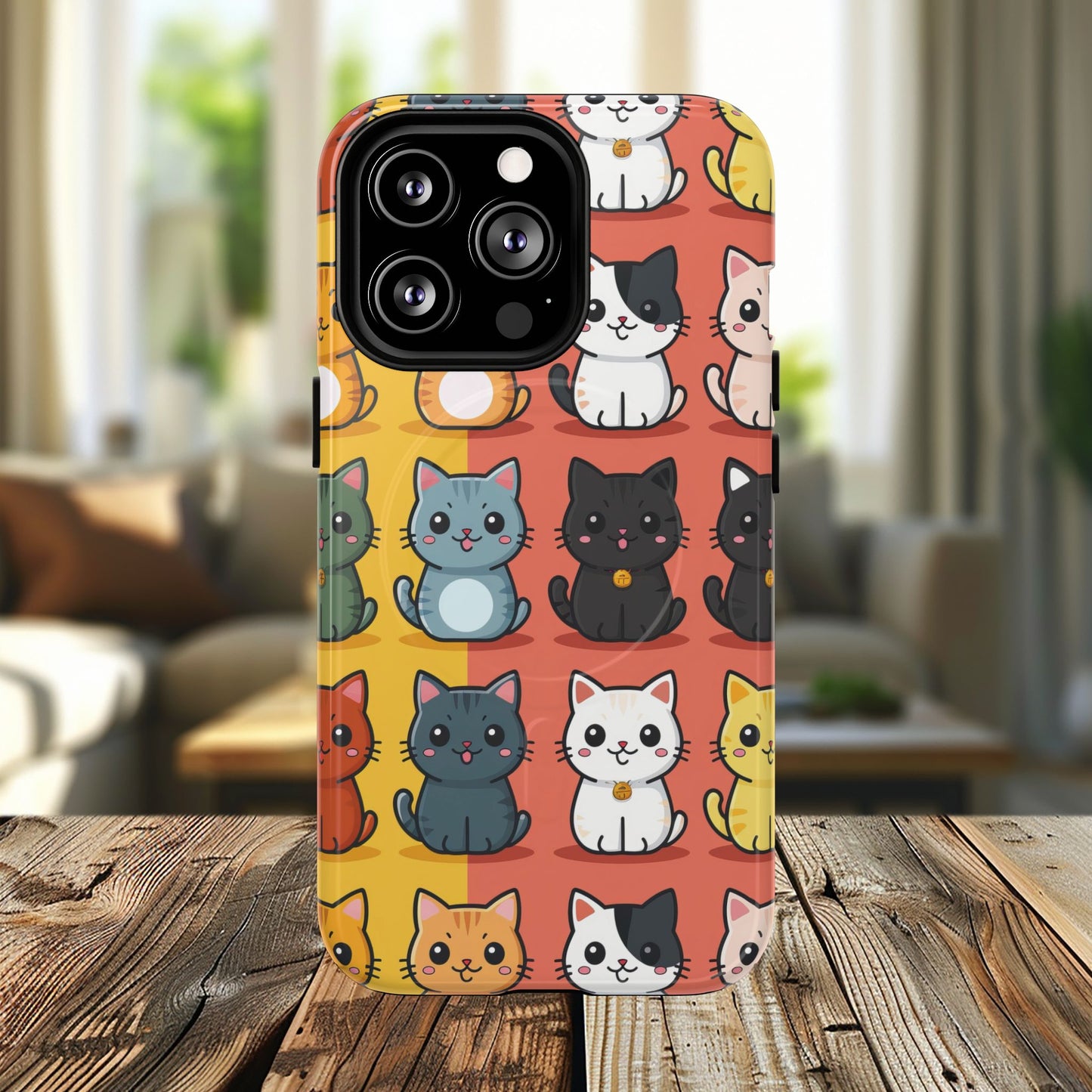 Cute Cat Magnetic Phone Cases for Pet Lovers, Durable Cases, Animal Design, Fun Gift, Unique Accessories