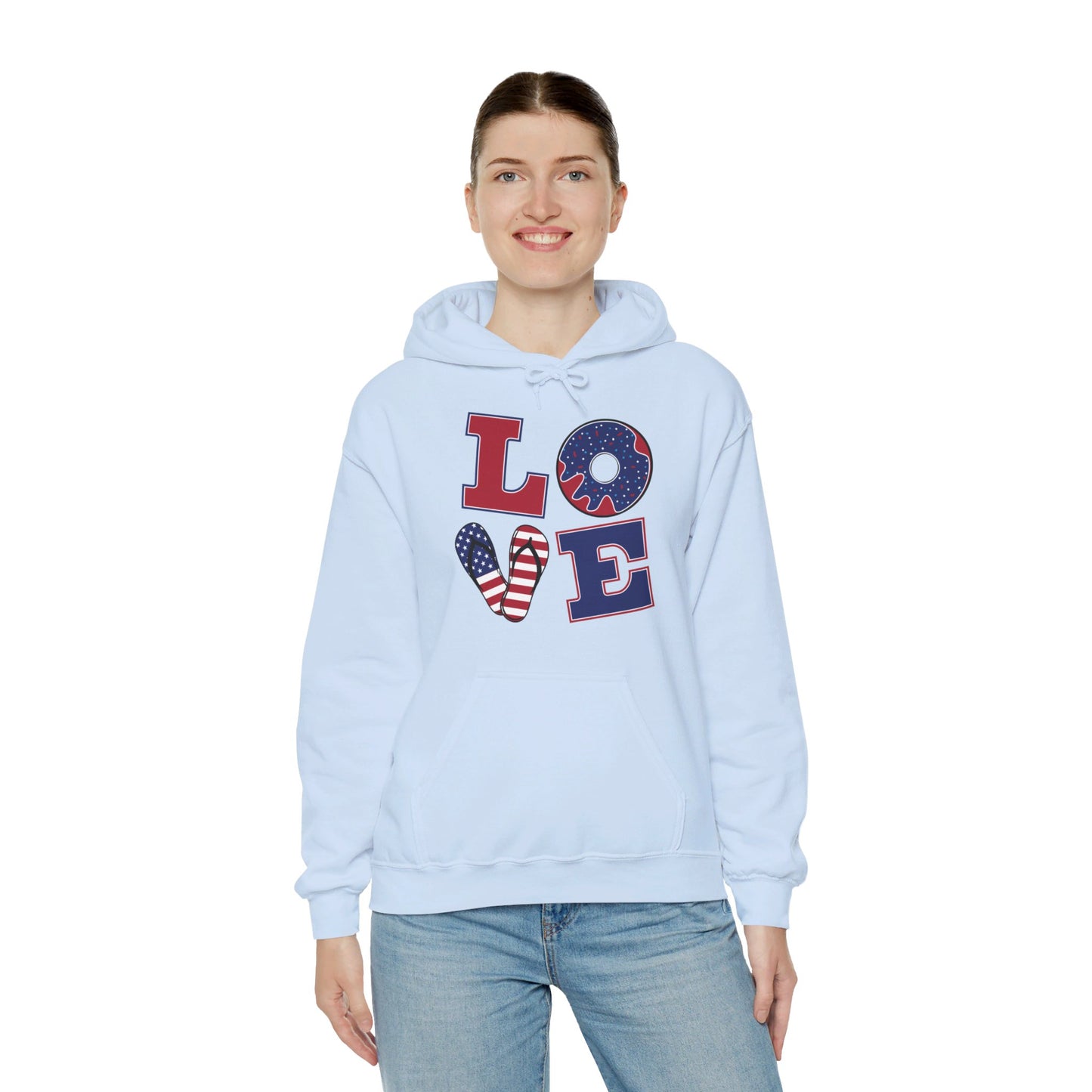 Patriotic LOVE Unisex Heavy Blend™ Hooded Sweatshirt