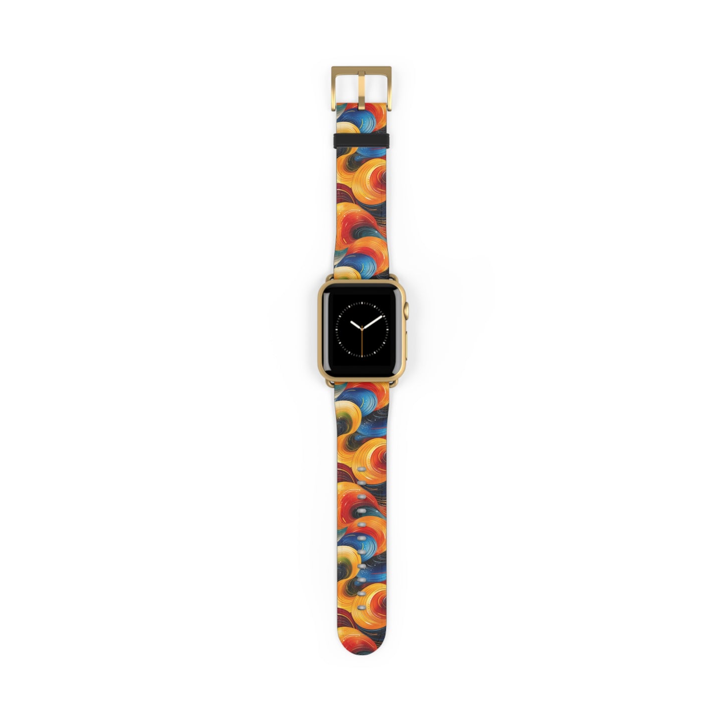 Cosmic Swirl Vibrant Art Watch Band - Colorful Abstract Design for Apple Watch.