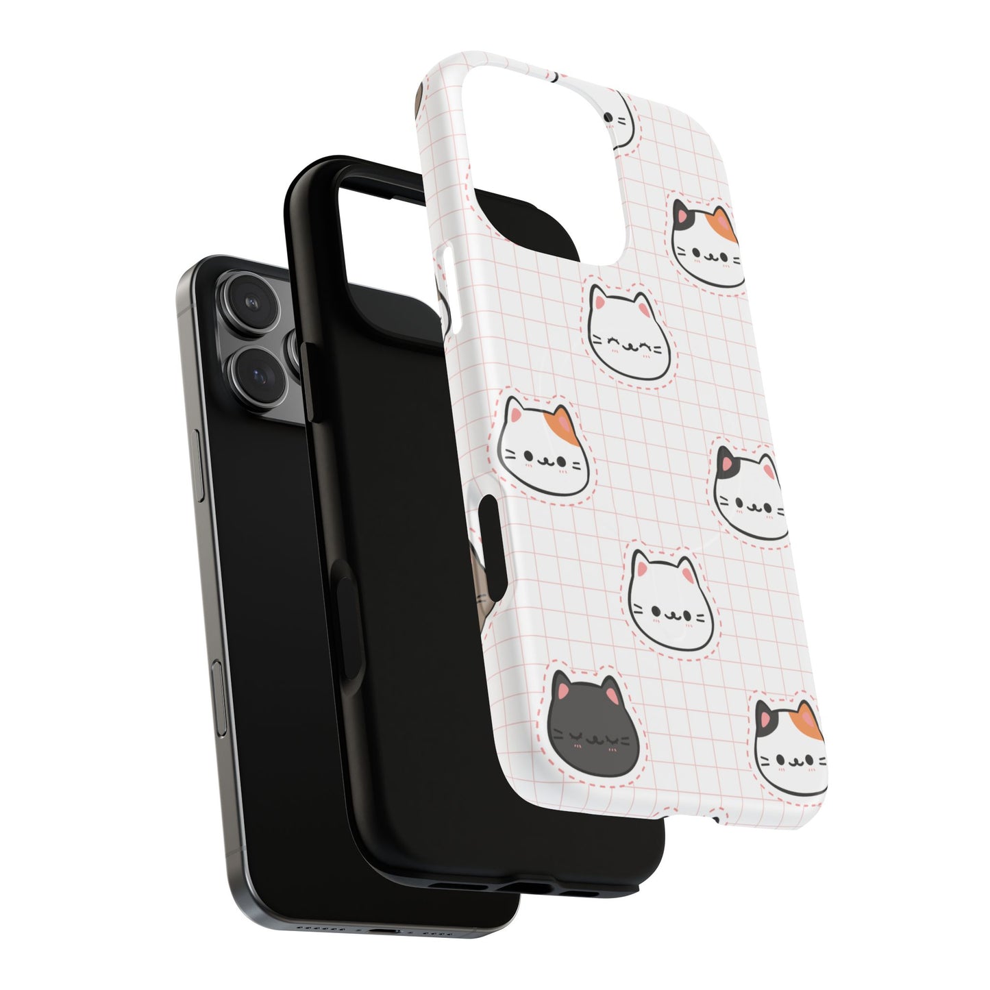 Cute Cat Tough Magnetic Case, iPhone Cover, Cat Lover Gift, Cute Cat Accessories, Pet-Themed iPhone Case
