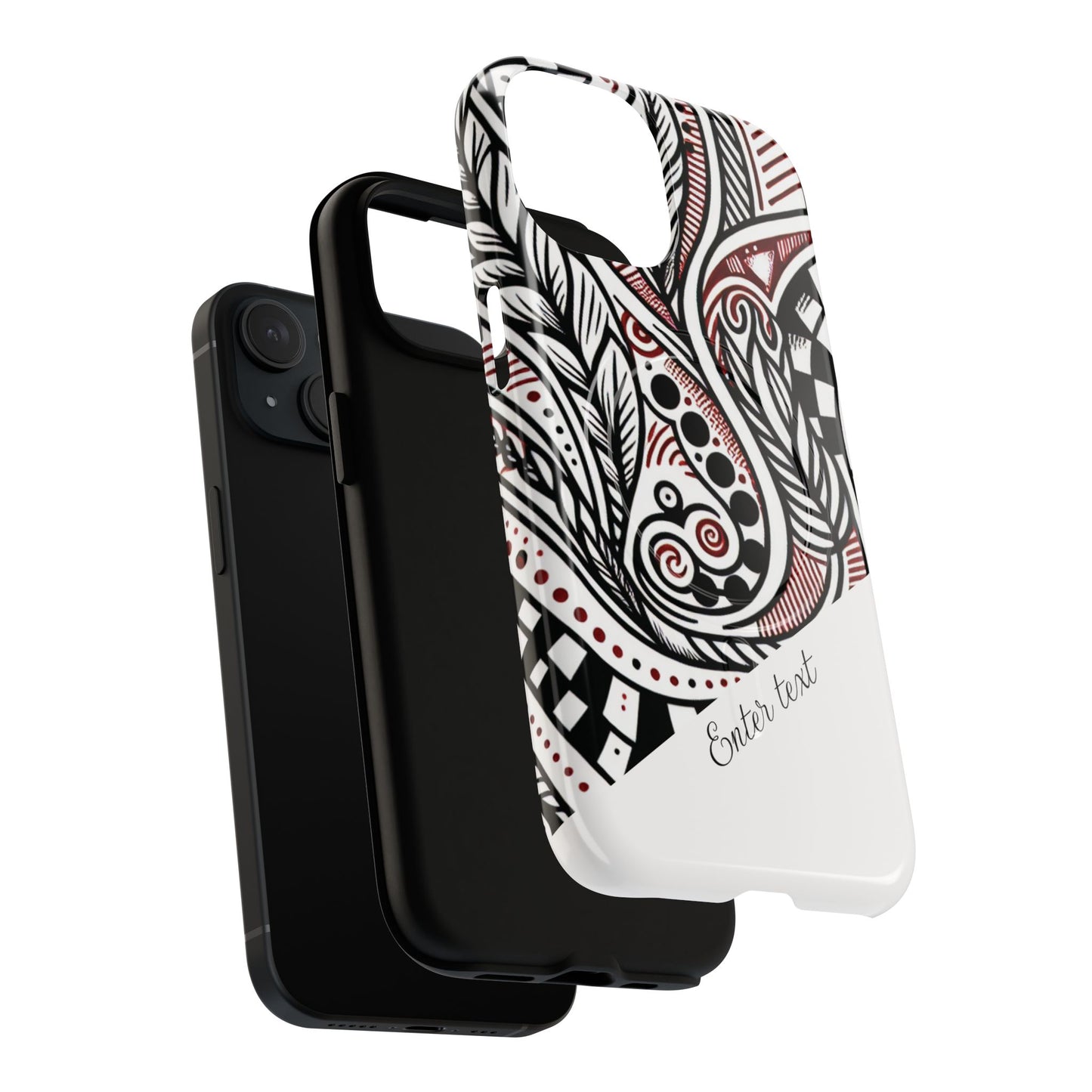 InkWhirl Fusion Stylish Tough Magnetic iPhone Case,  Unique Design, Gift for Him/Her, Trendy Accessory, Artist Collaboration, Durable Protection,Magsafe iPhone case