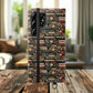 Book Stack Floral Flip iPhone and Samsung Phone Case — Vintage Library Wallet Cover.