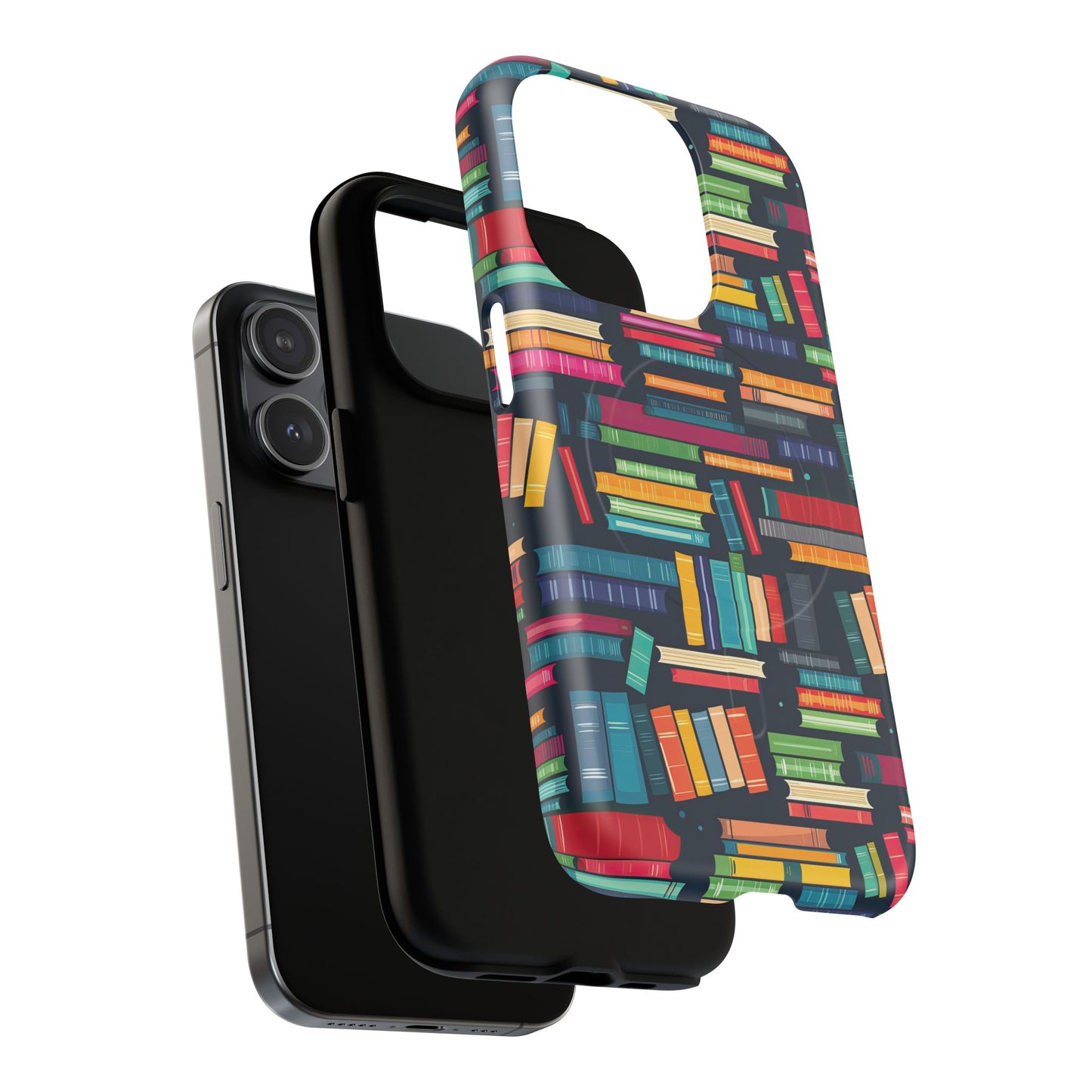 Colorful Book-Themed Phone Case, Literary Gift, Tough Magnetic Case, Book Lover’s Accessory, Phone Protection, Reading Enthusiast