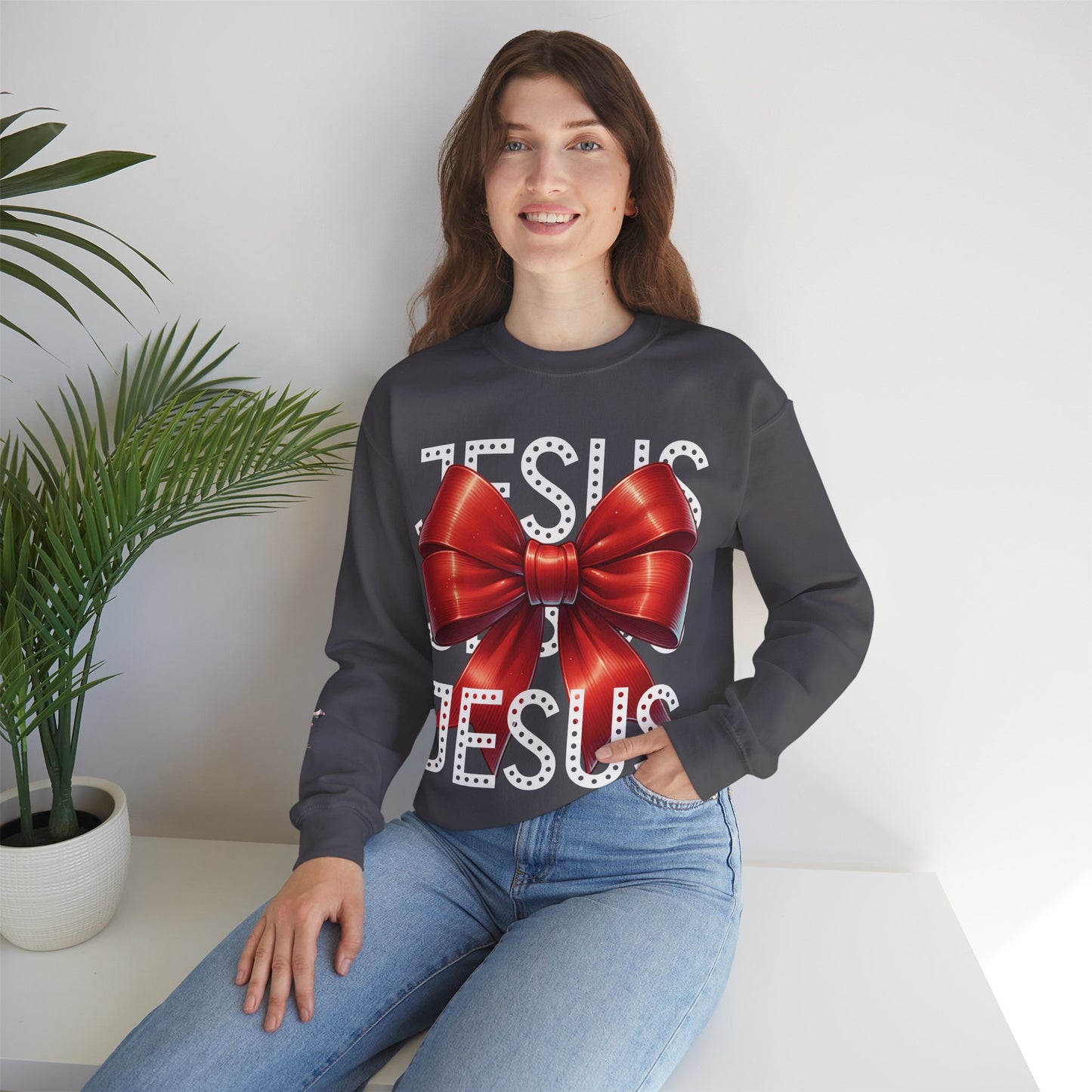 JESUS Unisex Heavy Blend™ Crewneck Sweatshirt.