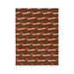 Personalized Name Velveteen Microfiber Blanket — Brown Patterned Name Script Cozy Throw- Gift for Him or Gift for Her.