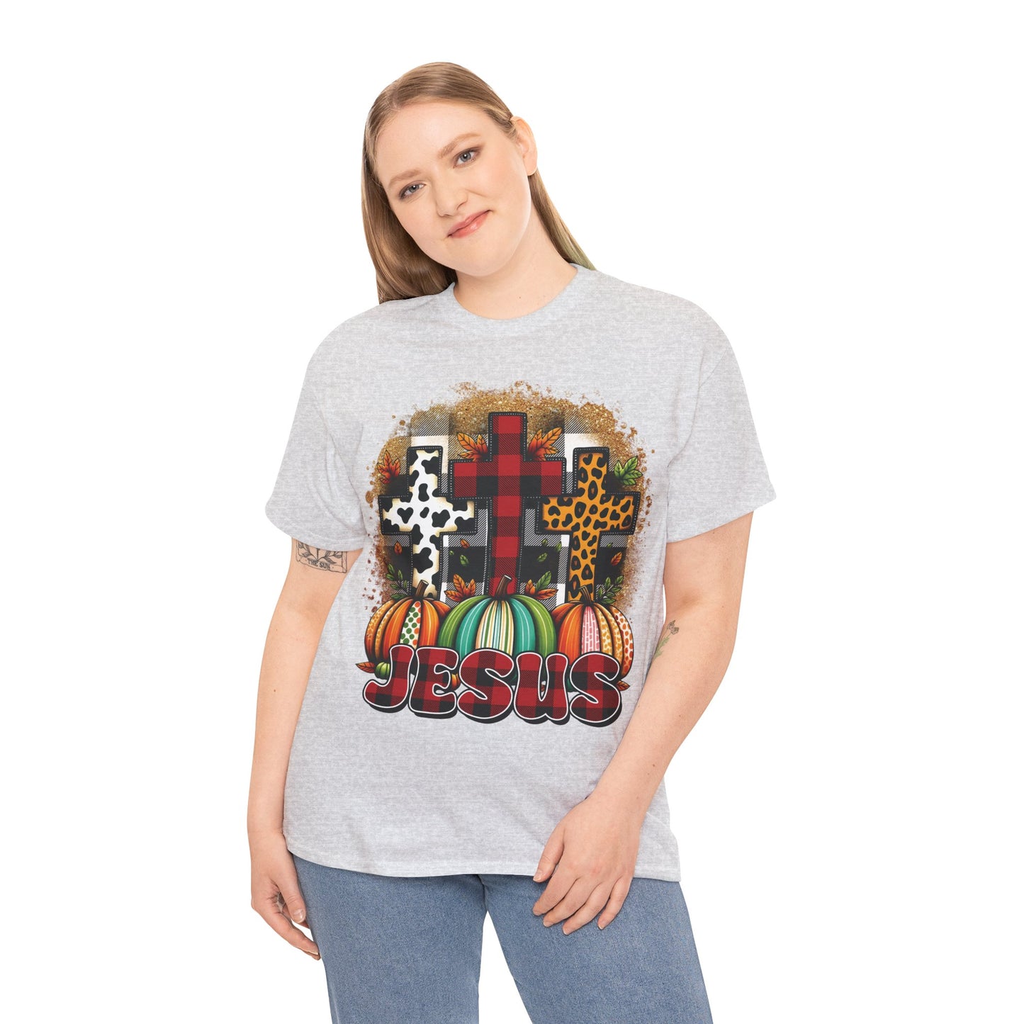 Faithful Harvest Cross Unisex Heavy Cotton Tee