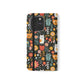 Whimsical Feline Garden iPhone and Samsung Flip Cases