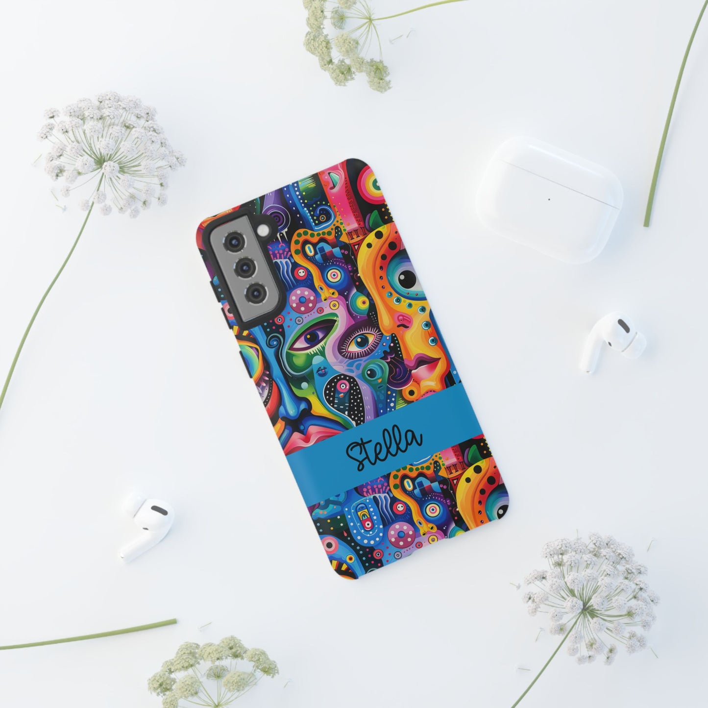 Psychedelic Visions Vibrant Samsung, iPhone and Google Pixel Phone Cases - Colorful Artistic Design