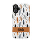 Personalized Whispering Feathers Samsung, Google Pixel and iPhone Case, Custom Name Case.