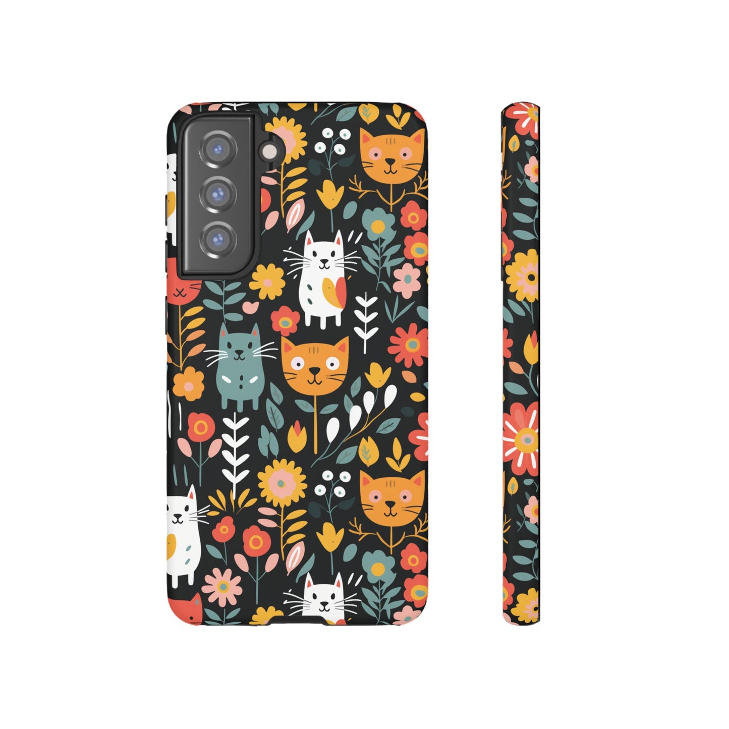 Whimsical Feline Garden Samsung or Google Pixel Tough Cases