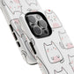 Cute Kawaii Cat Tough Magnetic iPhone Case, Cute Cat Lover Gift, Kawaii iPhone Cover, Tough iPhone Case, Unique Pet Themed Accessory,