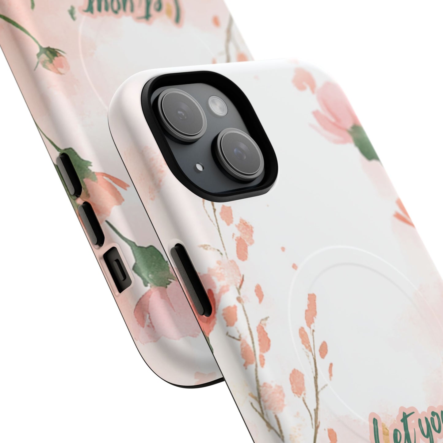 Let your Light Shine Matthew 5:16, Inspirational Gift, Tough iPhone Magnetic Case Scripture, Floral Bible Verse, MagSafe® iPhone® Tough Case, iPhone 14, iPhone 15, iPhone 16, Pro, Pro Max, Plus.