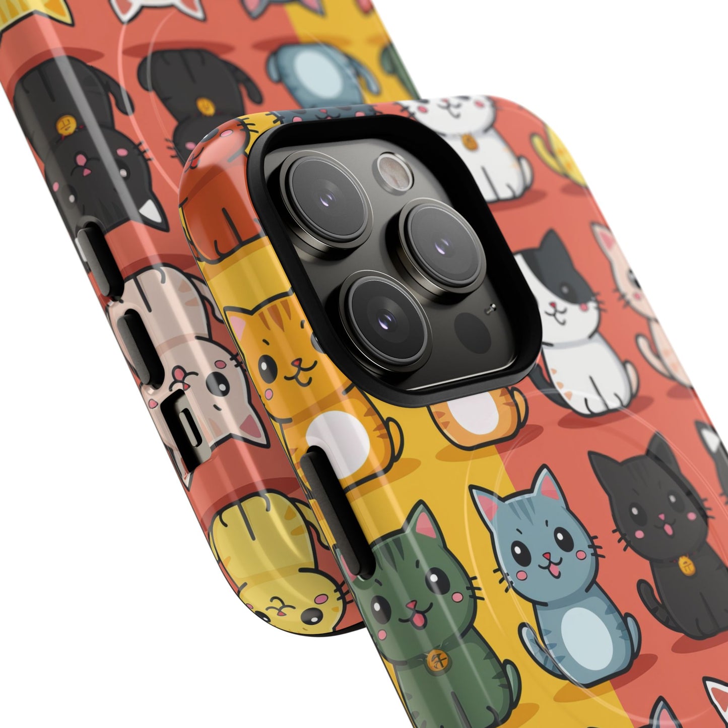 Cute Cat Magnetic Phone Cases for Pet Lovers, Durable Cases, Animal Design, Fun Gift, Unique Accessories