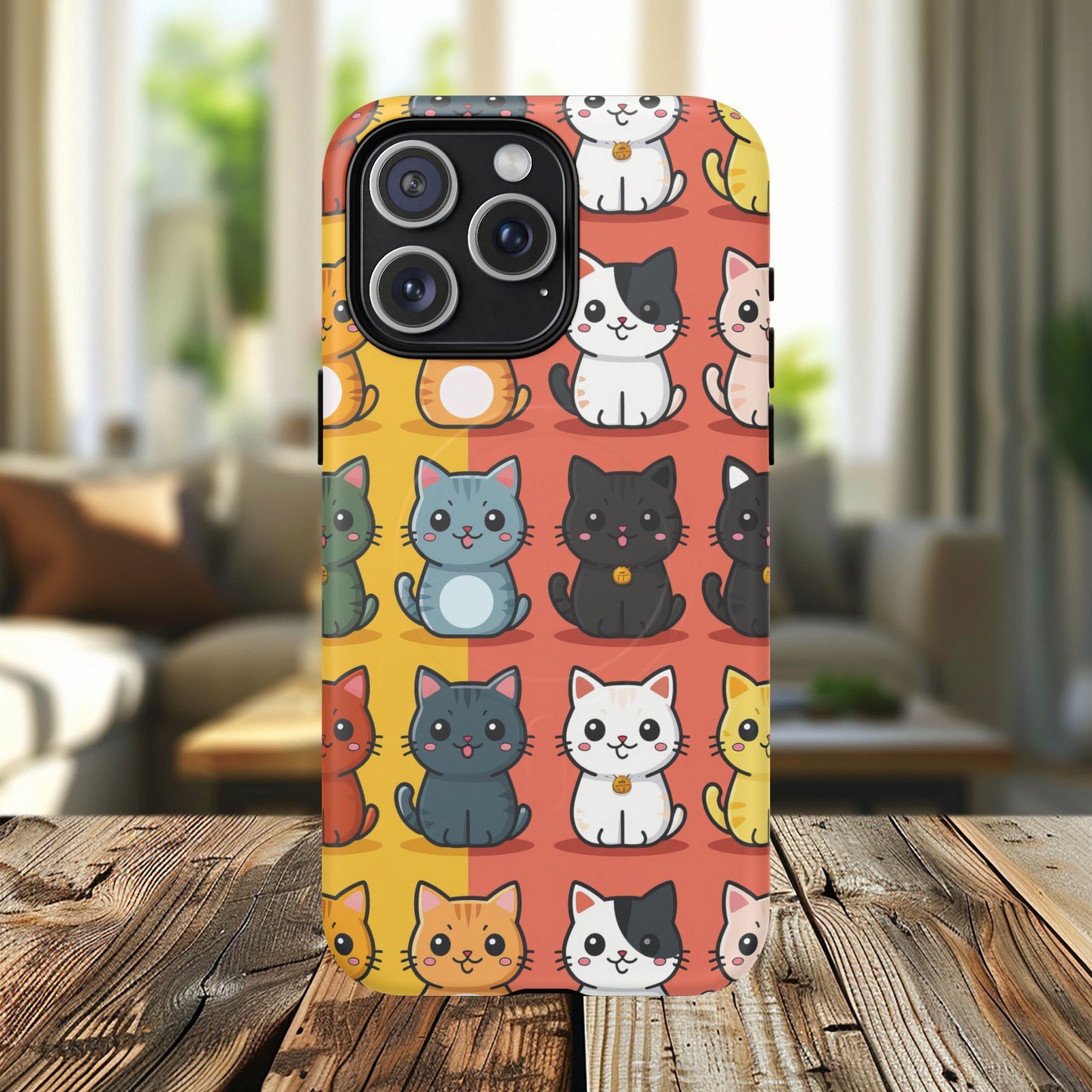 Cute Cat Magnetic Phone Cases for Pet Lovers, Durable Cases, Animal Design, Fun Gift, Unique Accessories