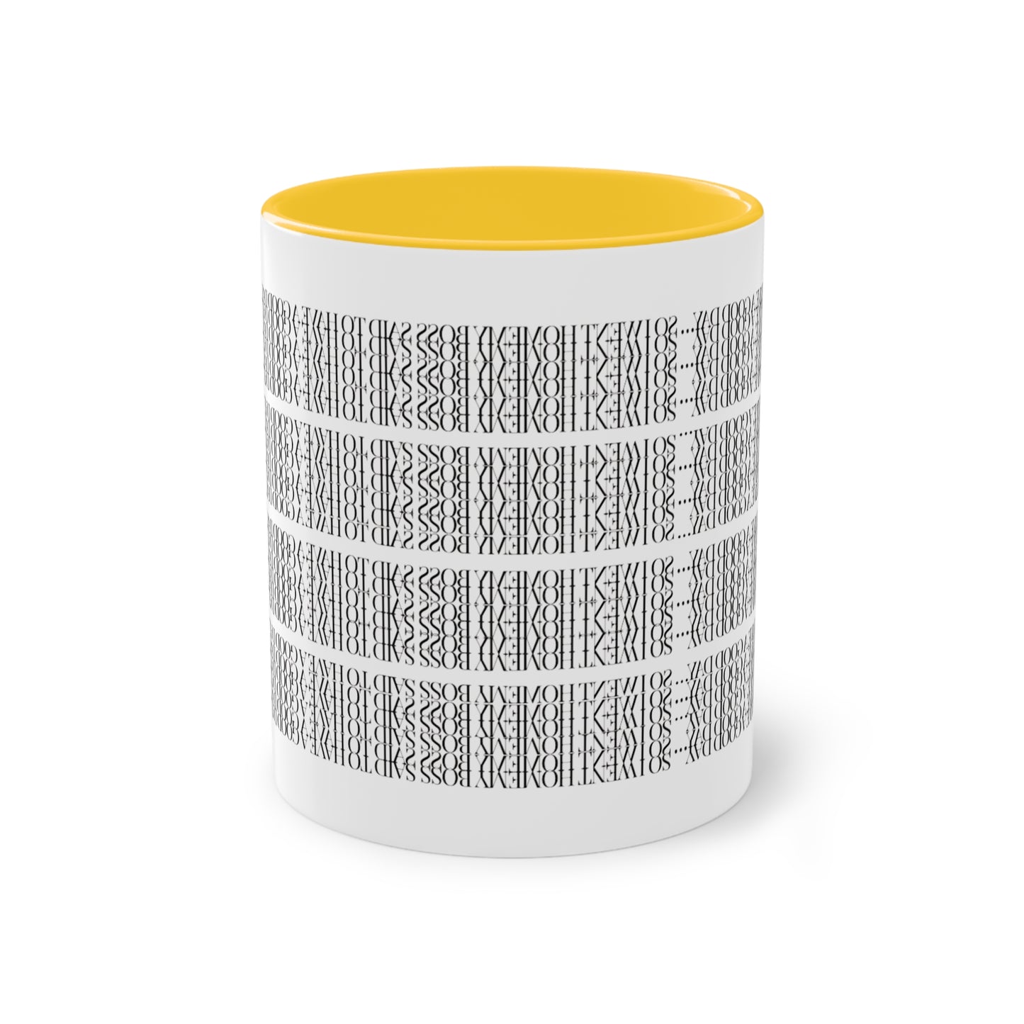 Two Tone Funny Hidden Message Mug - “My Boss said to have a good day… so I went home.”- Viral Optical Illusion Mug - Secret Sarcastic Work Message - Dishwasher Safe, Unique Gifts for Coffee Lovers, Home & Office Decor, Holiday Present.