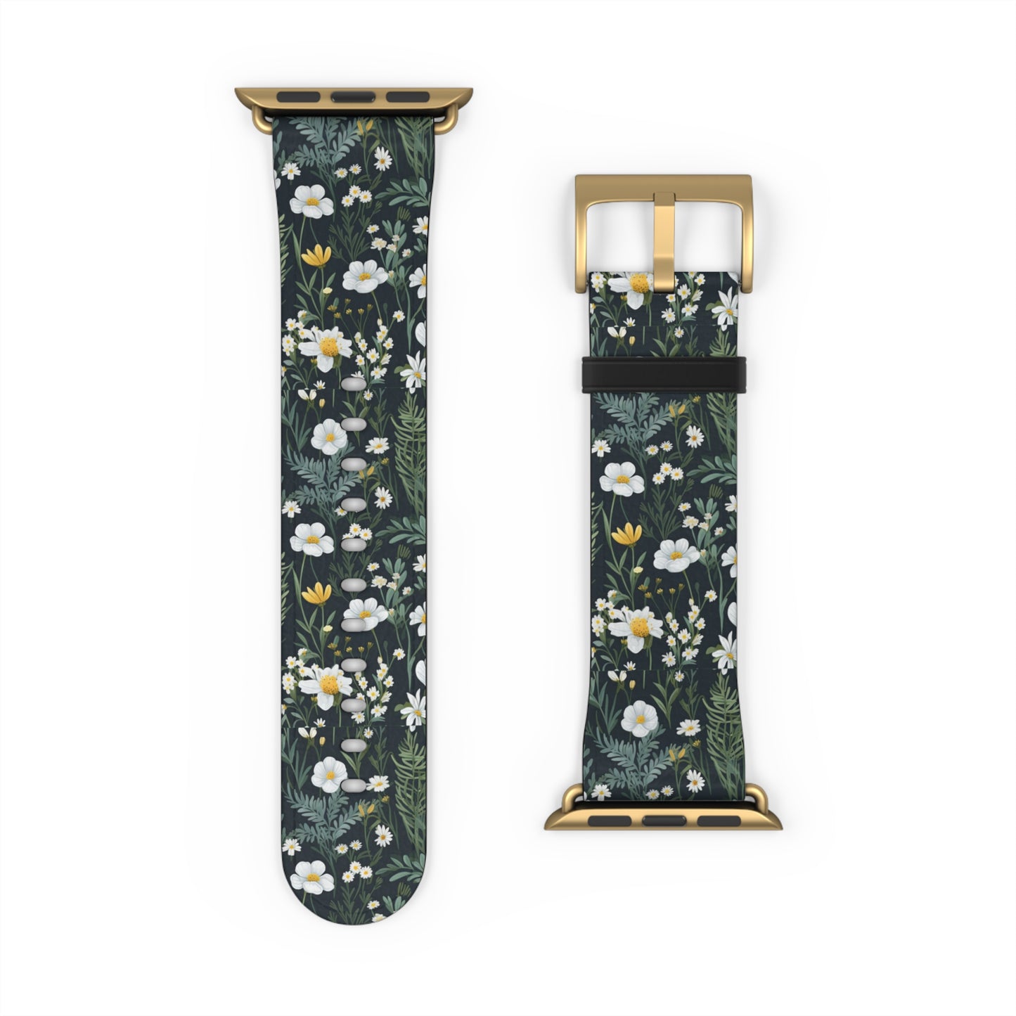 Daisy Delight Floral Print Watch Band - Stylish Accessory for Everyday Wear.