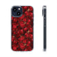 Velvet Petal Noir Floral Petal Clear Impact-Resistant iPhone and Samsung Case.