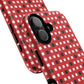 Crimson Gridlock Tough iPhone Magnetic Cases, Durable iPhone Accessories, Gift for Tech Lovers, Modern Design