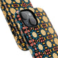 Celestial Spice Tiling Colorful Tough Magnetic iPhone Case, Unique iPhone Cover, Artistic Mobile Shell, Durable Design Accessory, Trendy Gift Idea, MagSafe® iPhone Case.