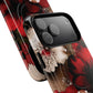 Crimson Noir Tough iPhone Magnetic Cases, Tough iPhone Protector, Stylish Floral Design, Gift for Her, Floral Accessories