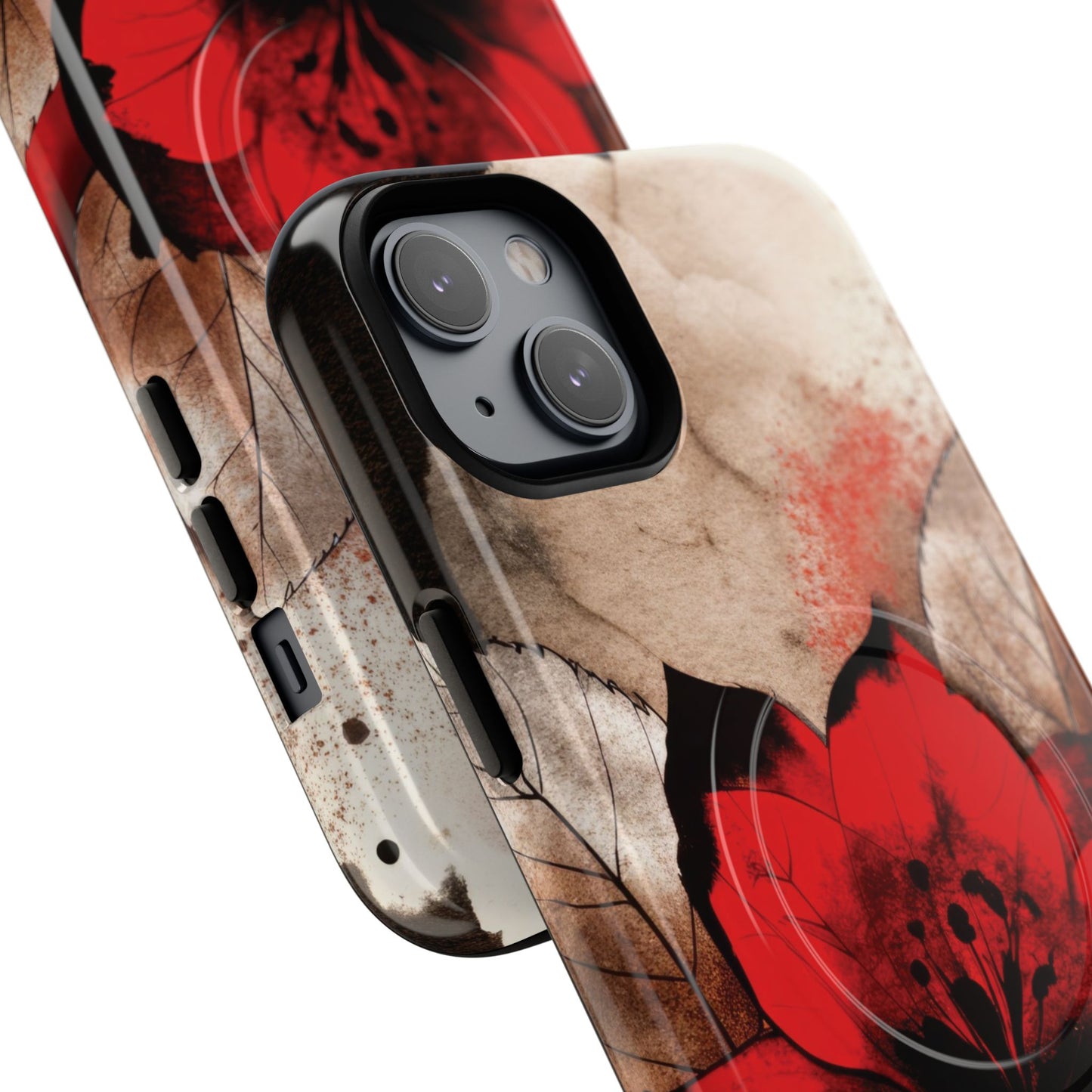 Velvet Petal Storm Tough iPhone Magnetic Cases - Stylish Protection for Your Device, Gift for Nature Lovers, Ideal for Birthdays, Holidays