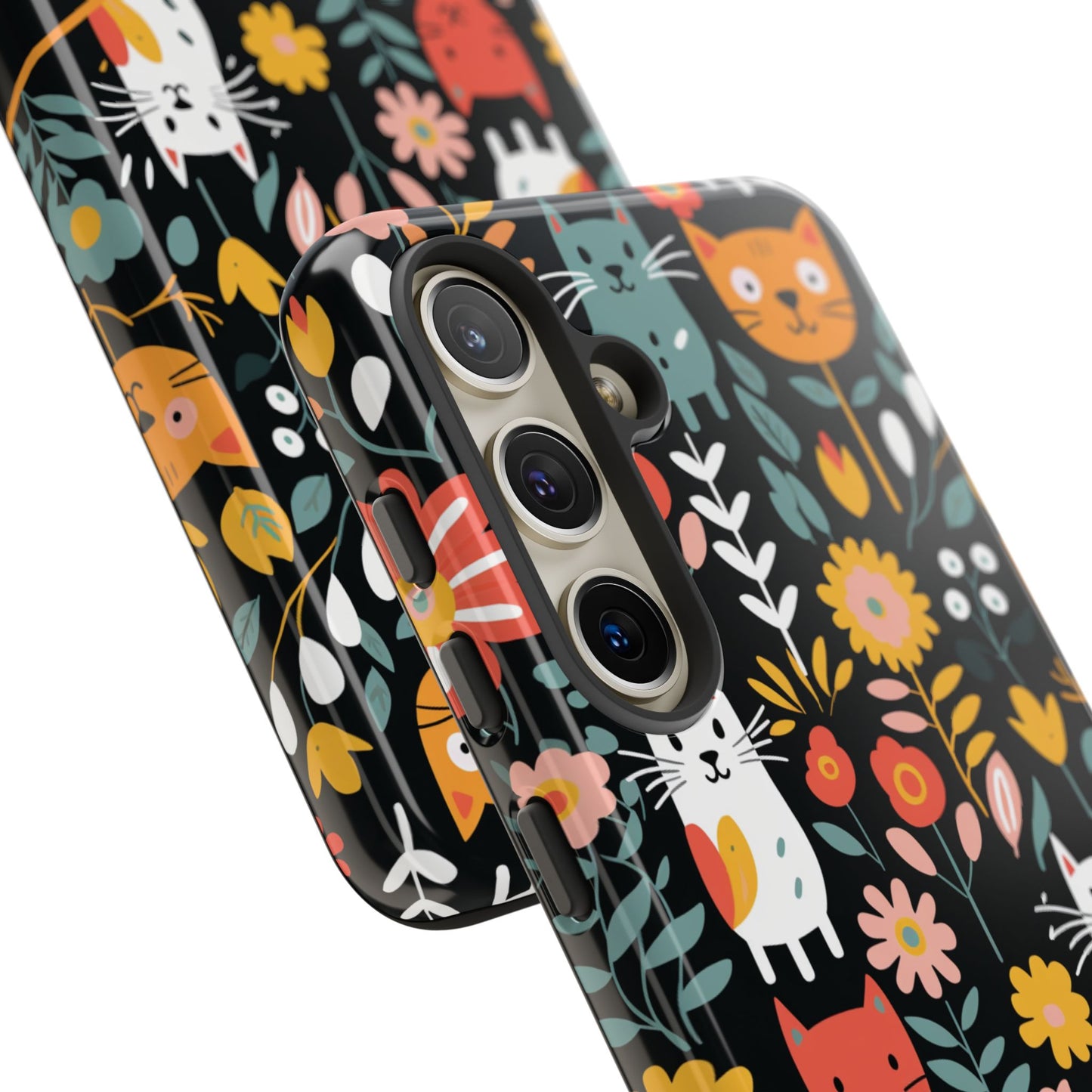 Personalized Whimsical Feline Garden Google and Samsung Tough Cases