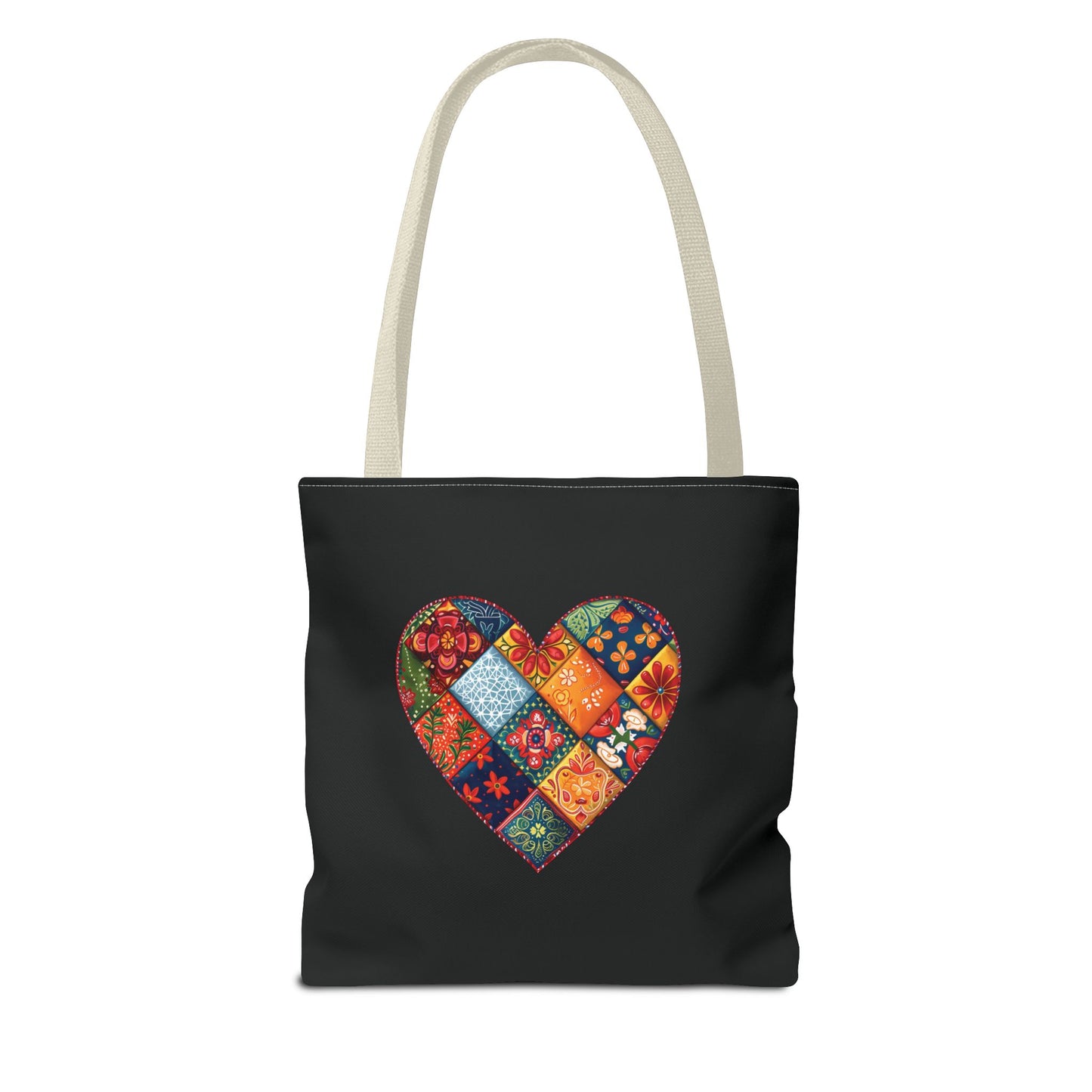 Patched Heart Tote Bag