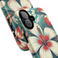 Tough Floral Phone Case, Tropical Hibiscus Design, Gift for Her, Summer Accessory, Customizable Phone Cover
